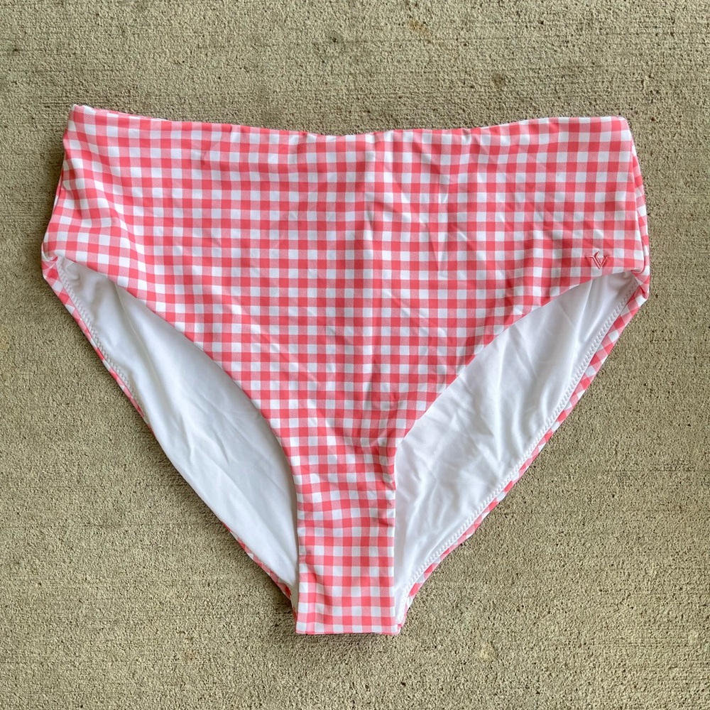 Vineyard Vines gingham Cayman high waisted bikini bottoms NWT